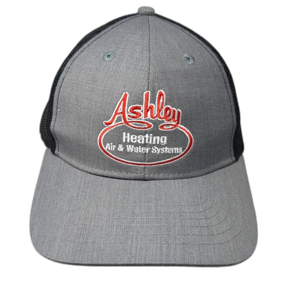 Ashley Heating Air & Water Systems Snapback Trucker Hat Gray OS Mesh Back AMG